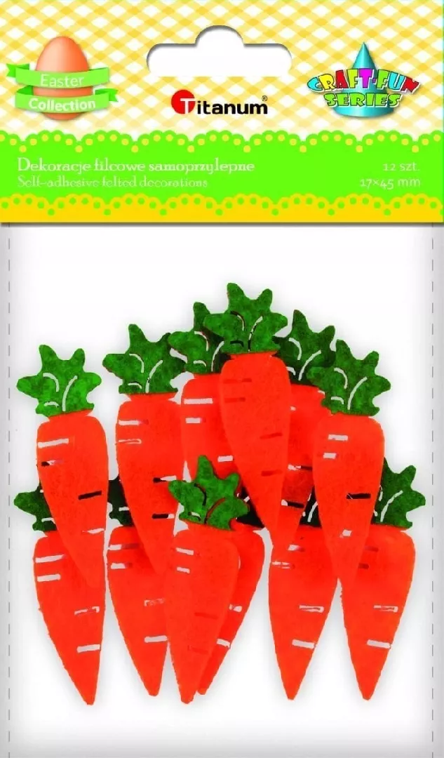 Titanum Self-adhesive carrot decorations 17x45mm 12
