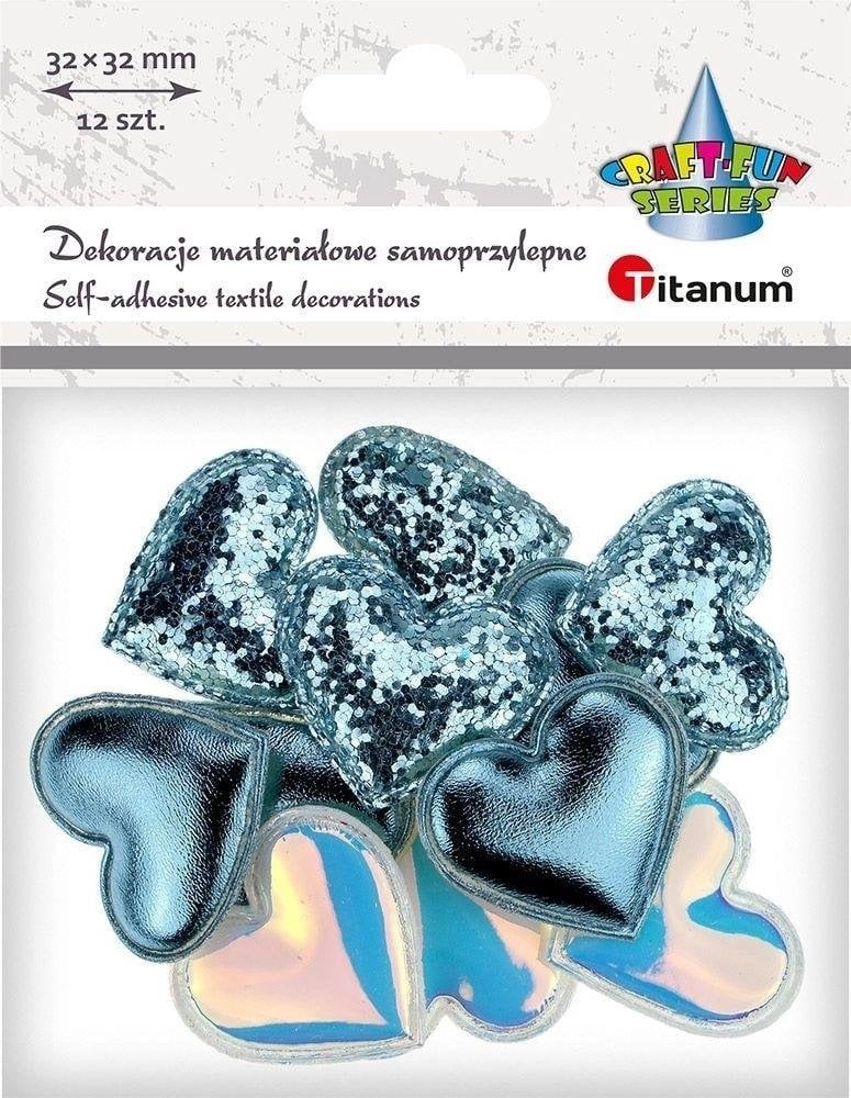 Titanum Self-adhesive decorations hearts 32x29mm 12