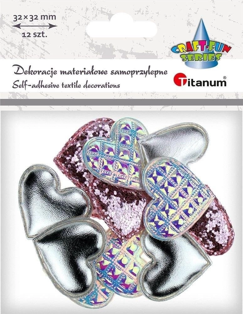 Titanum Self-adhesive decorations hearts 32x29mm 12