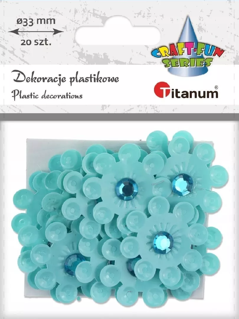 Self-adhesive decorations 3D blue flowers 20