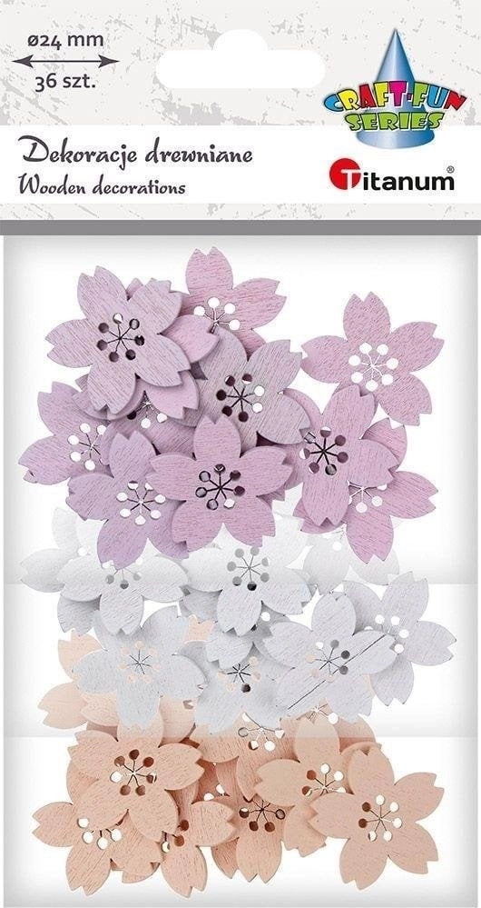 Titanum Wooden flowers mix of colors