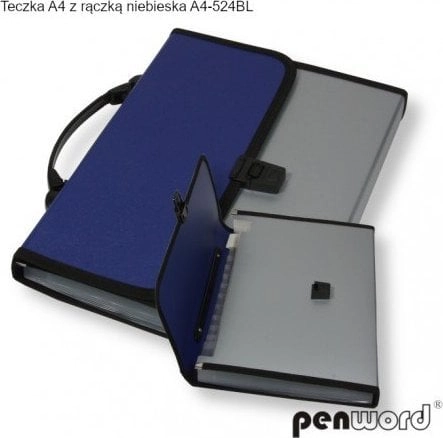 A4 folder with a blue handle