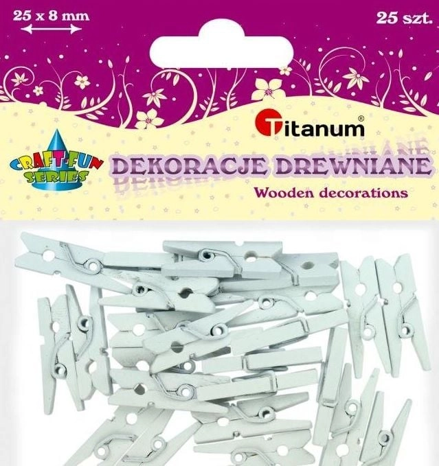 Titanum Wooden clip 25x8mm a" 25pcs