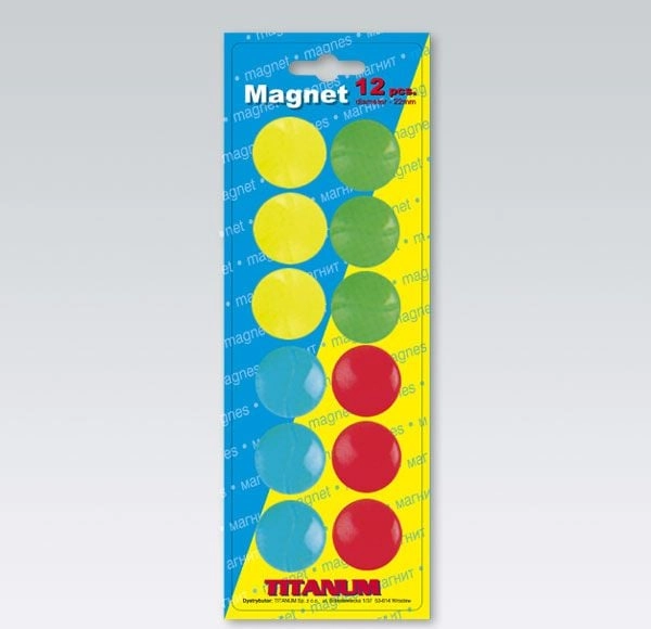 Titanium round magnets 22 mm (mix)