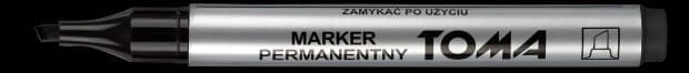 Permanent marker bevelled black (10 pcs)