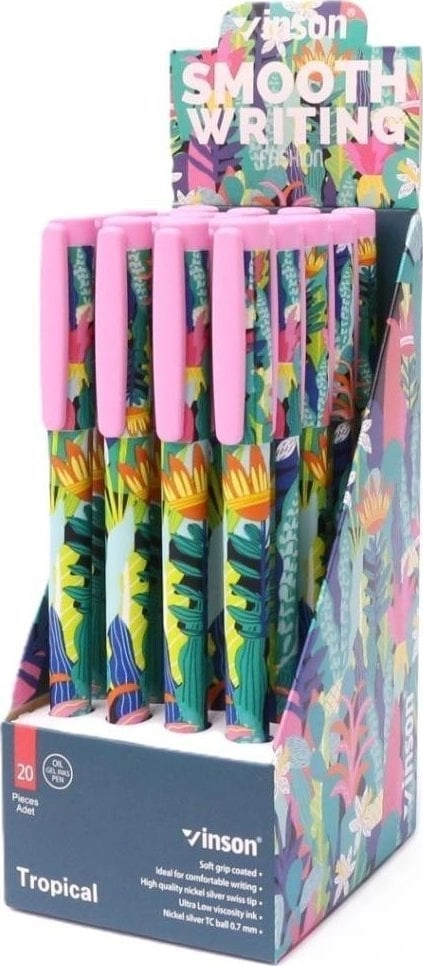 Fashion Tropical blue ballpoint pen with
