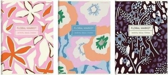 A4/60K Floradelic grid notebook (5 pcs)