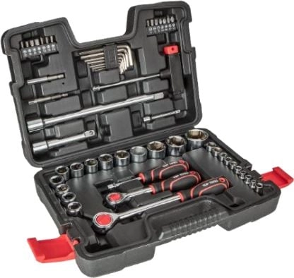 Socket wrench set 1/4" 1/2" 53