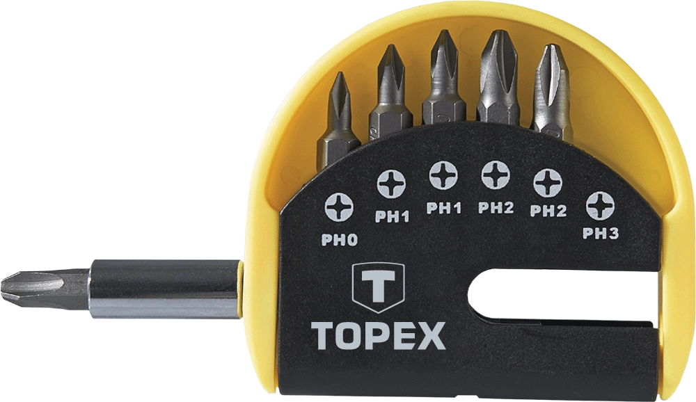 Topex Końcówki wkrętakowe z uchwytem 7szt