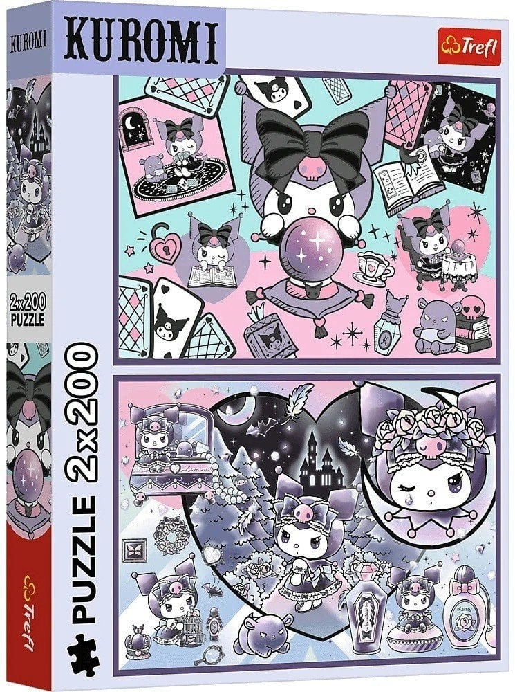 Puzzle 2x200 elementów Kuromi psoty Hello