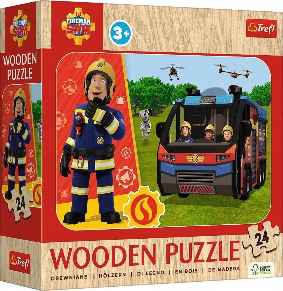 Wooden puzzle 24 Amazing Fireman TREFL