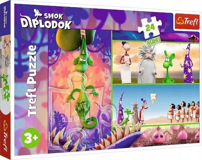 PUZZLE MAXI 24 Curious Dragon Diplodocus