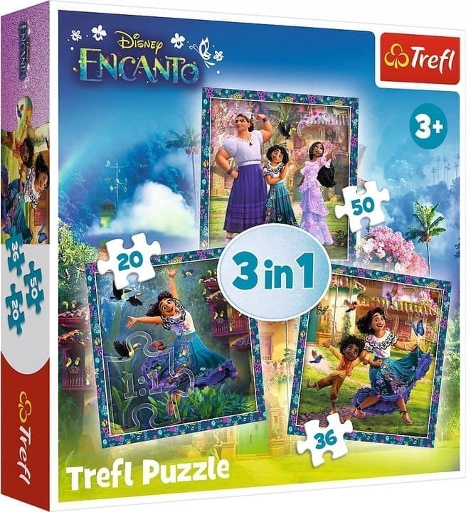 Trefl PUZZLE 3W1 TREFL BOHATEROWIE MAGICZNEGO