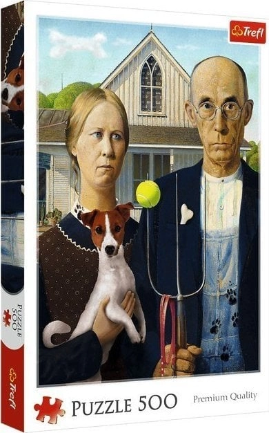 Puzzle 500 pieces America Gothic: Dog