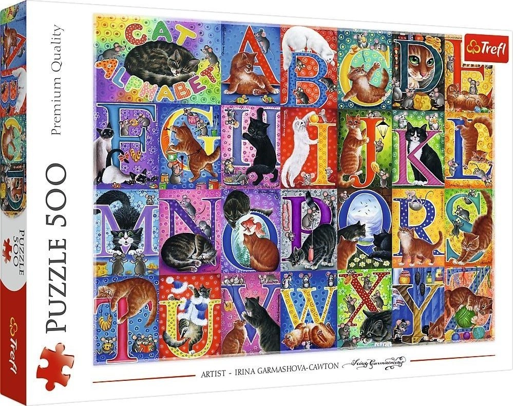 Puzzle 500 Cat alphabet TREFL 37527