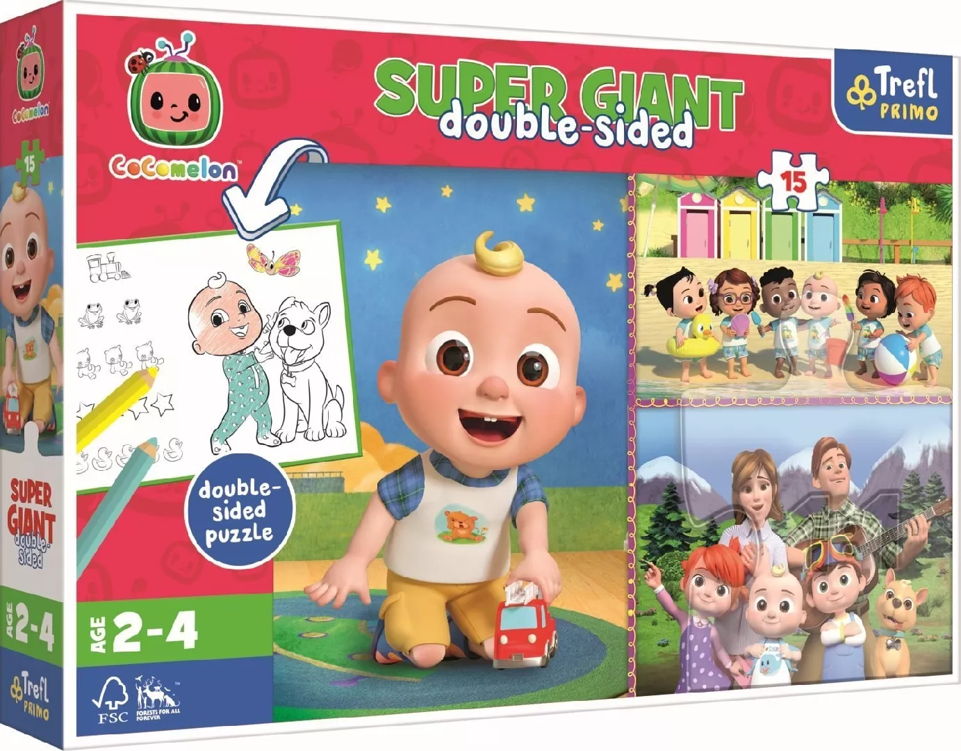 Trefl Puzzle Super Giant Cocomelon Wesoły