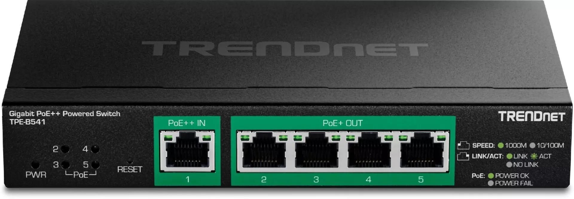 TRENDnet TPE-B541 Gigabit PoE++ Powered 5-Port