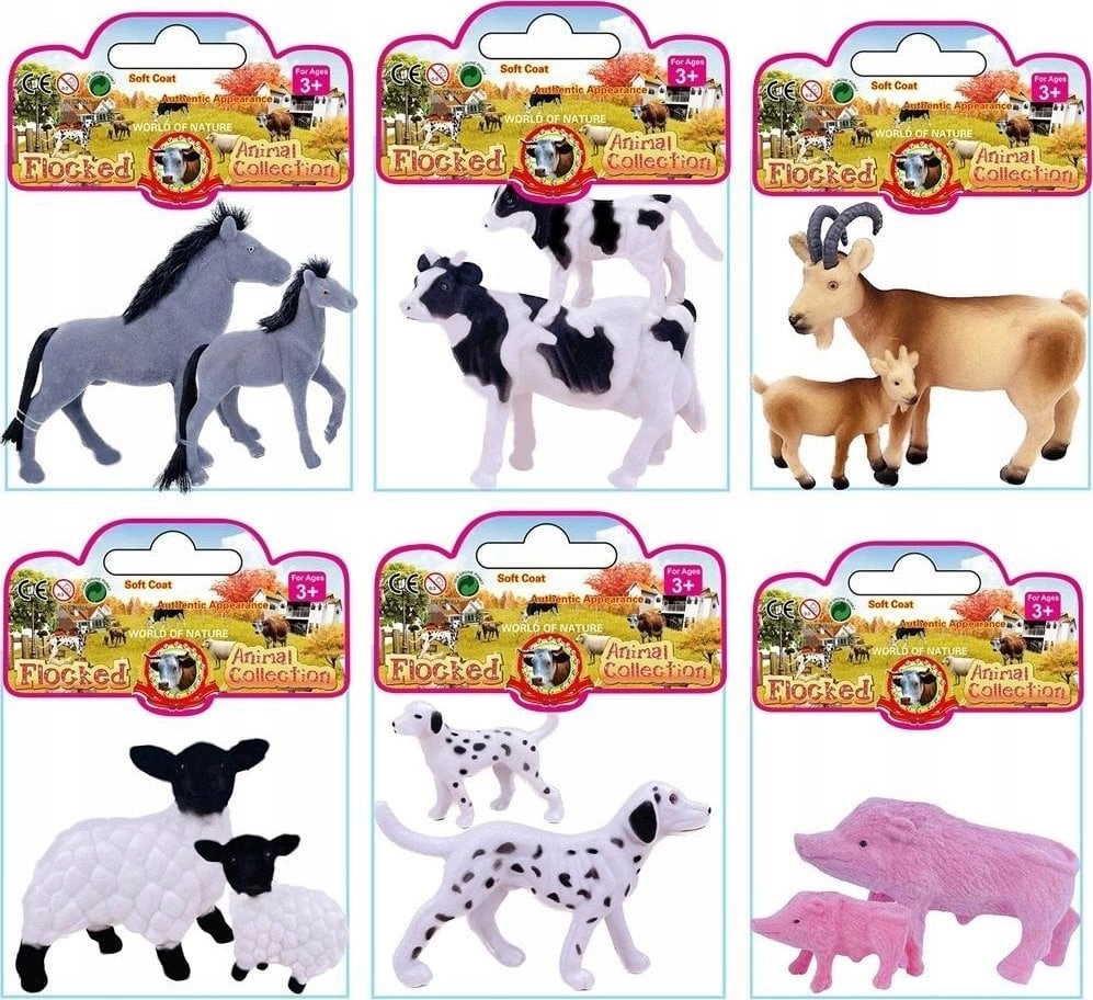 Trifox Figurine Flocked Animals Farm Mom