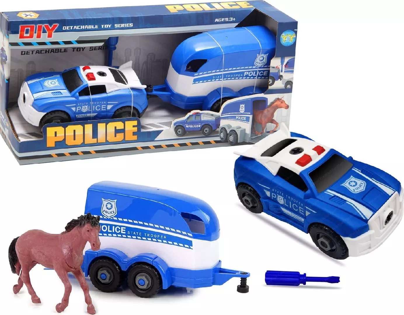 Police car with trailer disassembled 14145718
