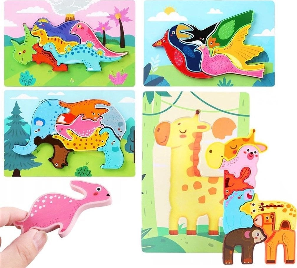Wooden puzzle Animals 5901353119775