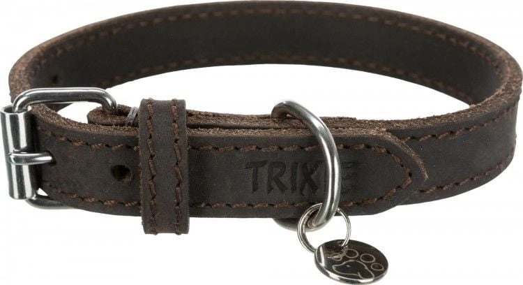 Rustic collar  dog  dark brown  XS–S: