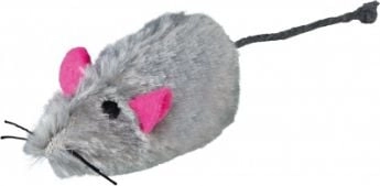 Trixie MOUSE TOY IN FUR WITH