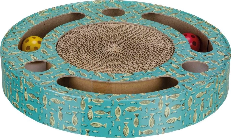 Trixie Oval scratching post with toys