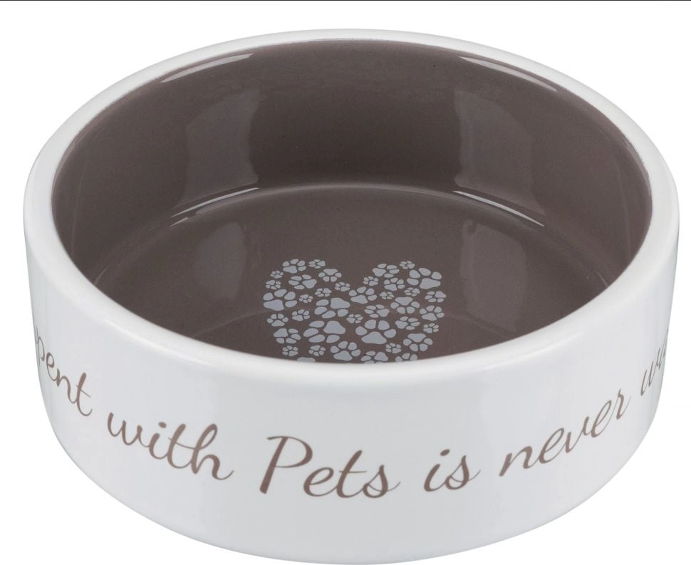 Trixie Ceramic bowl cream and brown