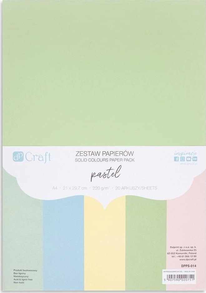 Set of pastel papers A4 220g