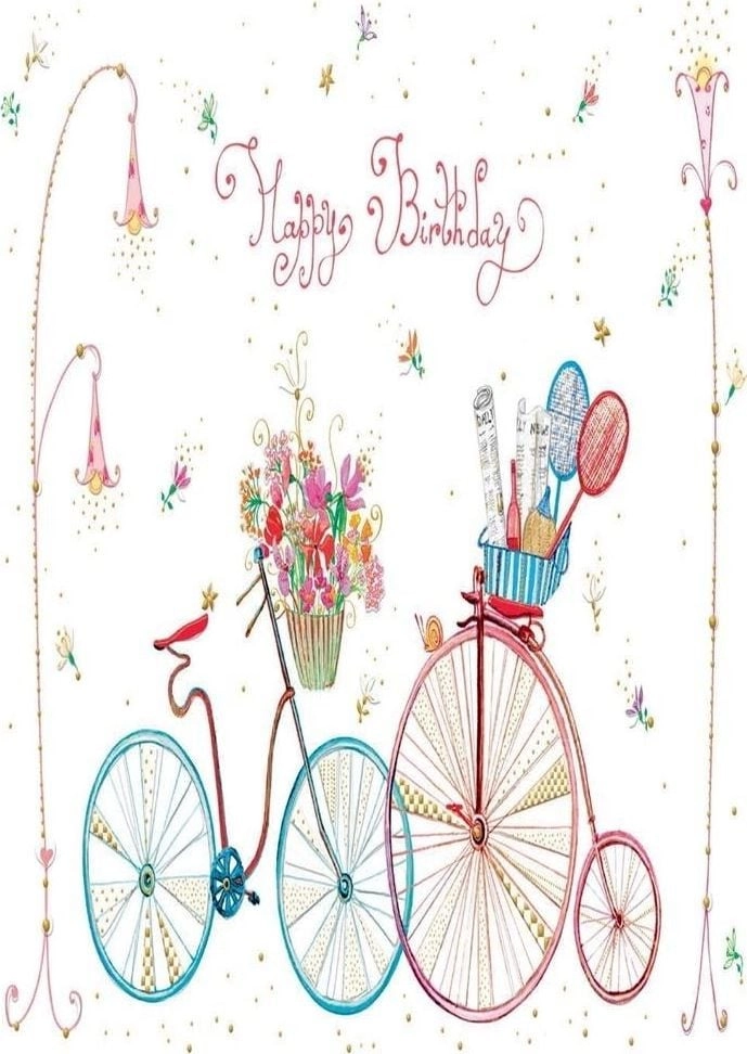 B6 pass + envelope Birthday Bicycles