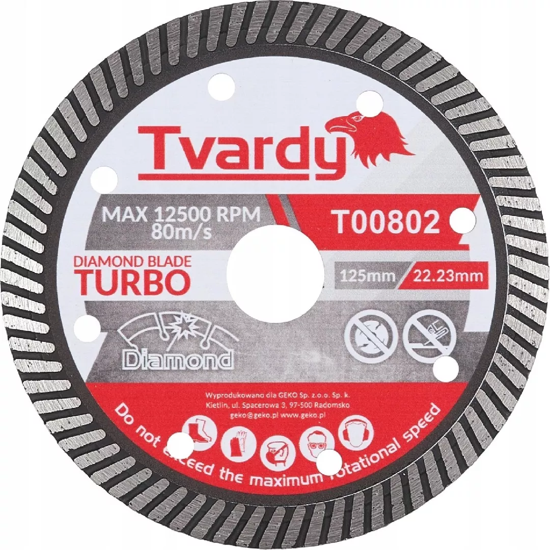 Tvardy Turbo Diamond Disc 125x10x22.23mm