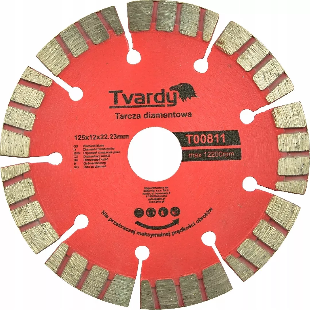Tvardy Segmented diamond disc 125x12mm (100)