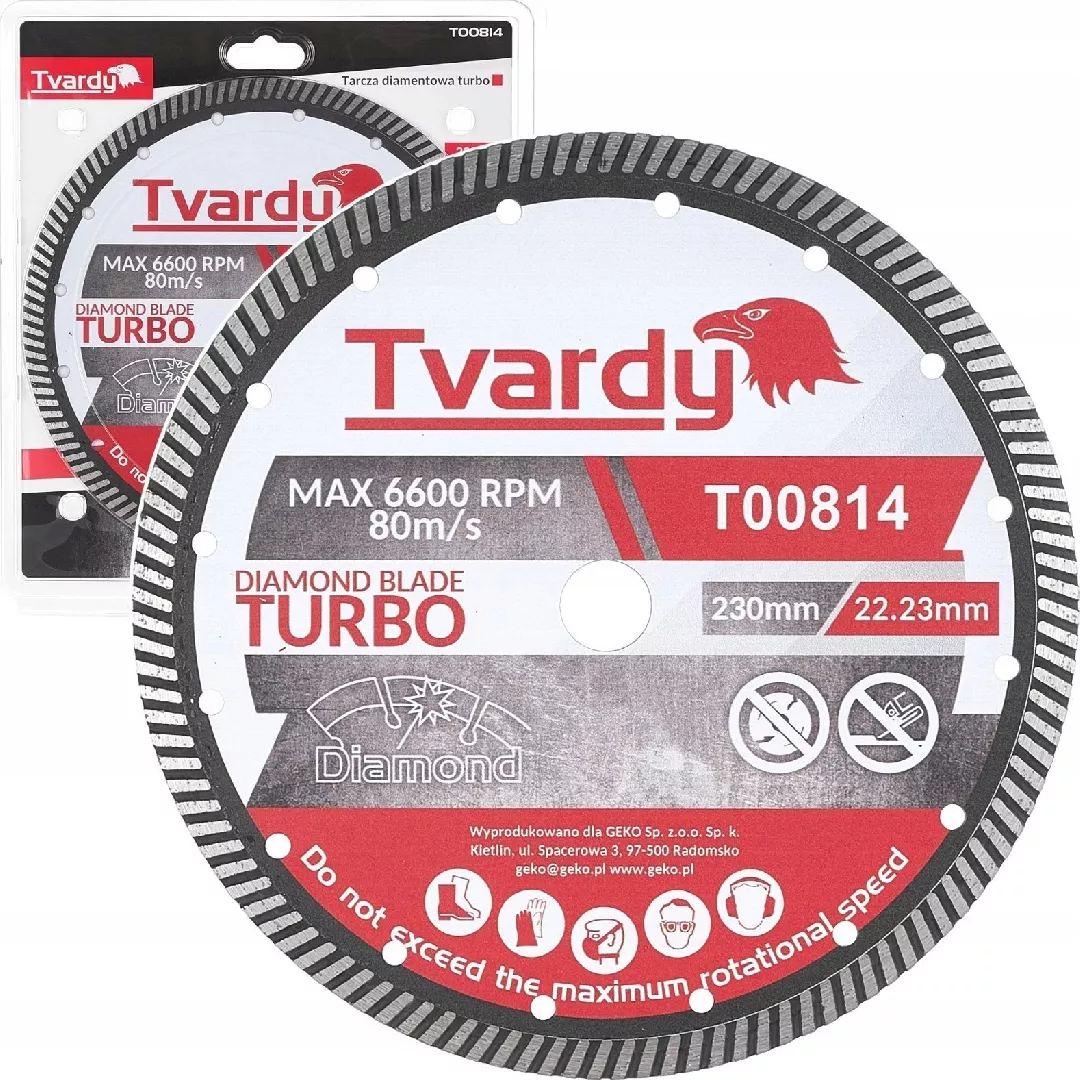 Tvardy Tarcza diamentowa Turbo 230x10x22.23mm