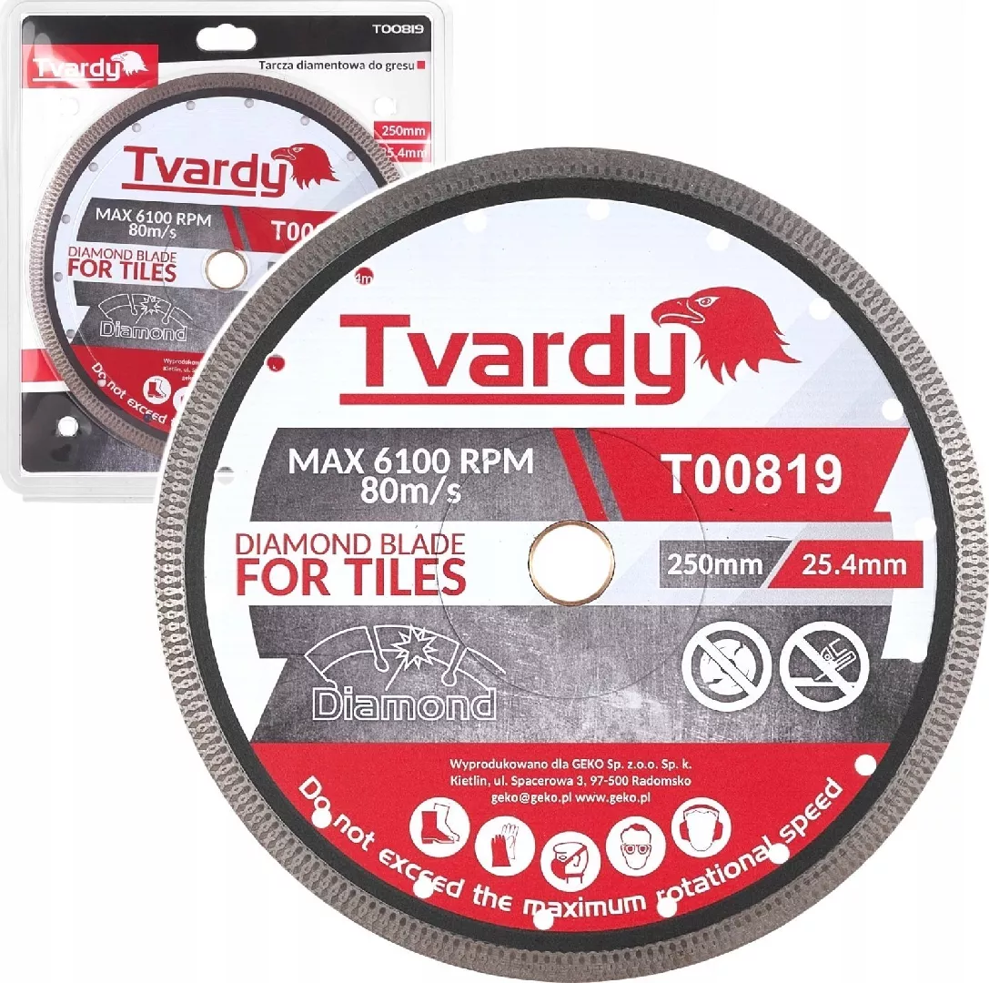 Tvardy Tarcza diamentowa do Gresu 250x10x25
