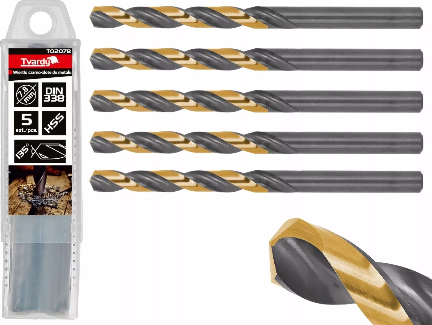 Tvardy drill bit Black and gold