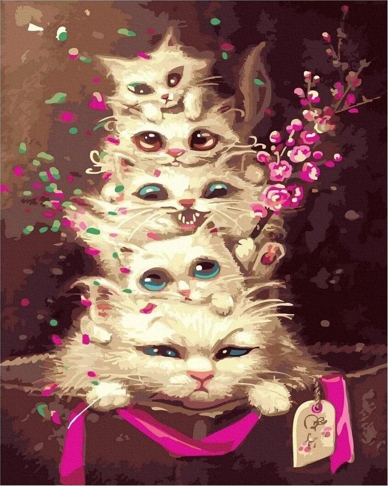 Painting by numbers - Emotional kittens