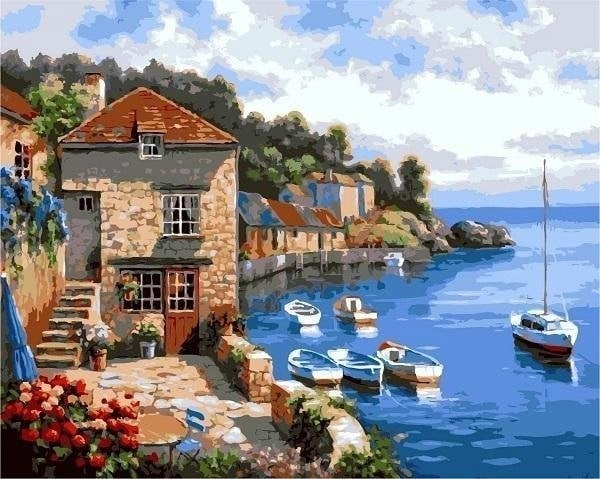 Painting by numbers - 40x50cm Terrace