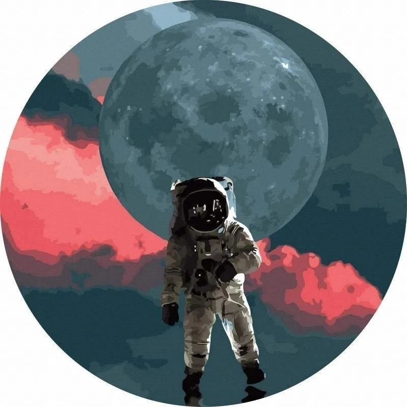 Round painting by numbers - Astronaut