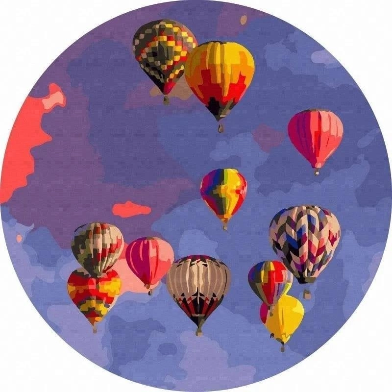 Round painting by numbers - Cappadocia