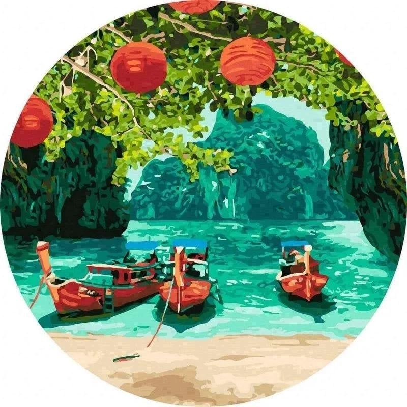 Round painting by numbers - Holidays