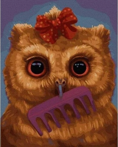 Painting by numbers - Little owl