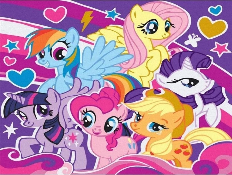 Painting by numbers - Colorful ponies