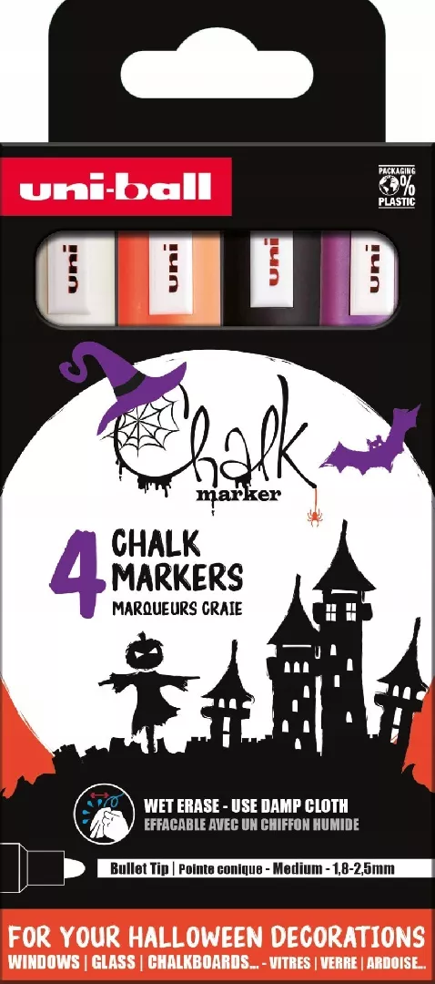 UNIBALL Uni Chalk marker Halloween set