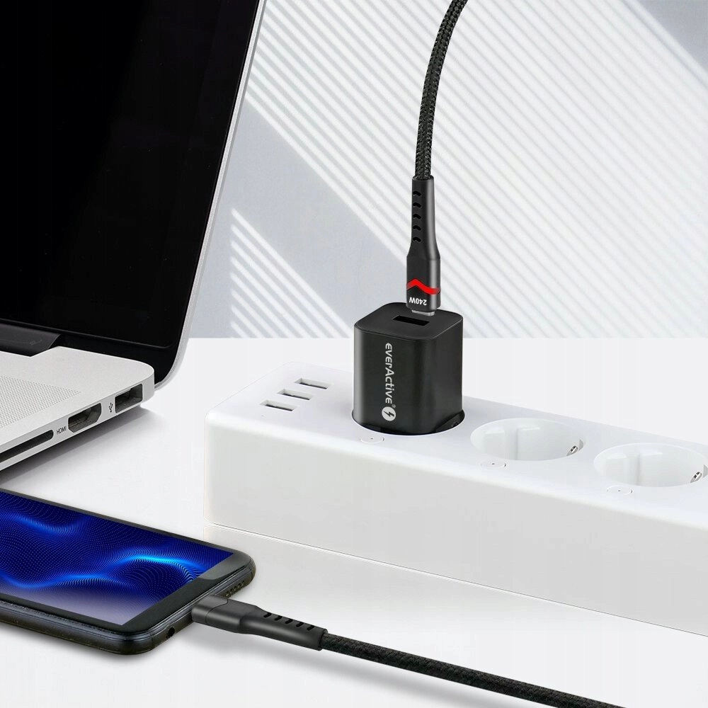 Braided cable USB-C - USB-C 2m
