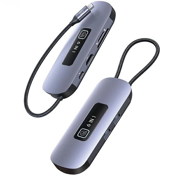 USAMS Adapter HUB 6w1 2xUSB 3