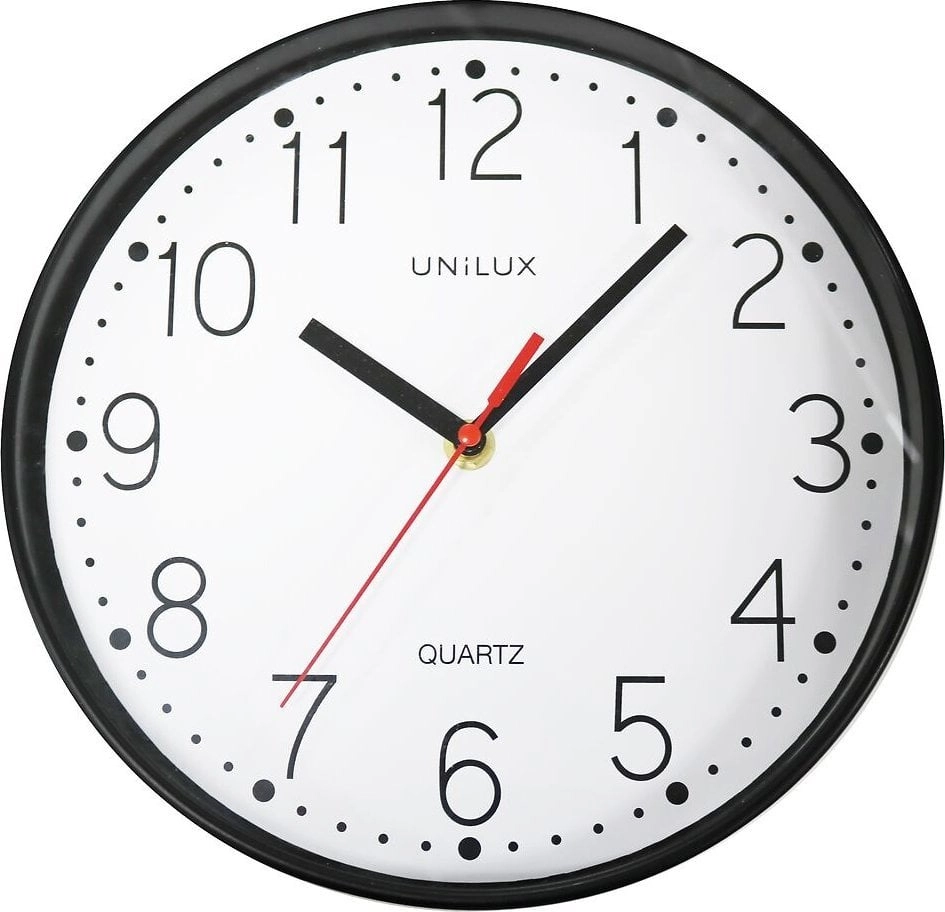 Unilux Zegar Unilux Nessy 25cm czarny
