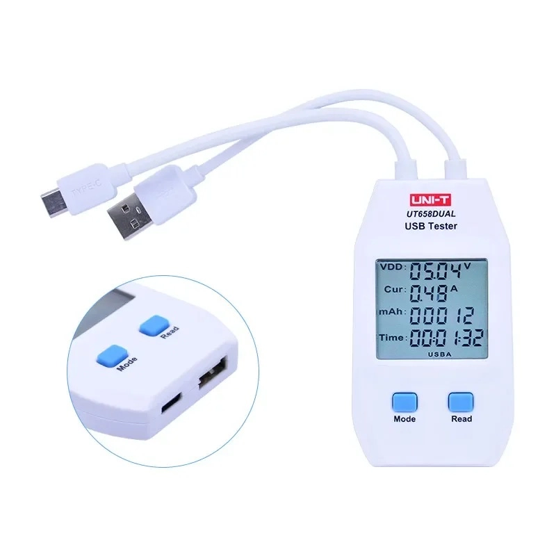 USB-A  USB-C testeris  QC1.0/ 2
