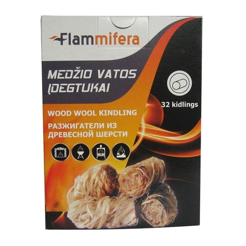WOOD WOOL KINDLINGS 32PCS 14964540 98110