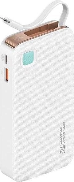 USAMS Powerbank ze zwijanym kablem Retractable