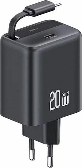 USAMS Charger 1xUSB-C with retractable USB-C